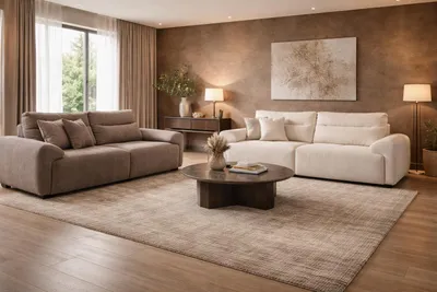 Immagine prodotto di Divano moderno, 3 posti, colore bianco e grigio, ideale per il soggiorno