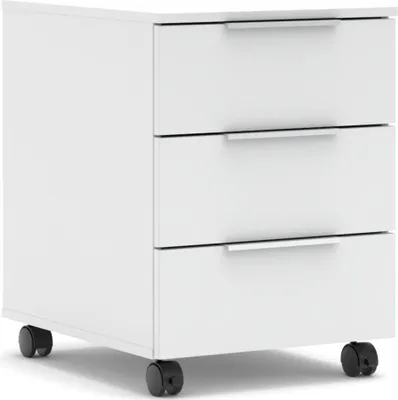 Produktbild von Container >Santorin< in Weiß, Holzwerkstoff / Glas - 45x61x55cm (BxHxT)