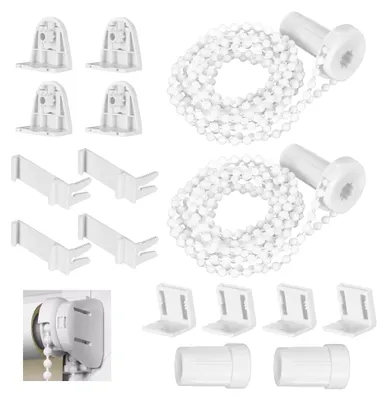 Produktbild von Fenster Rollo Halterung, 2 Stück Klemmfix Halterung 17mm Ersatzteile Set für Klemmfix Rollos ohne Bohren geeignet für Verdunkelungsrollos, Doppelrollos, Seitenzugrollos und Wohnwagenrollos
