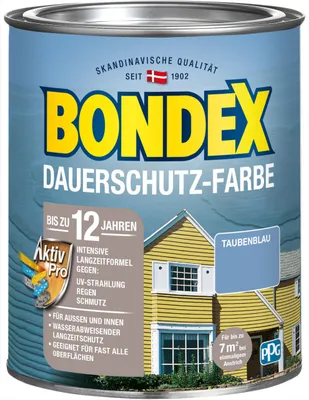 Produktbild von Bondex Dauerschutz-Holzfarbe 750 ml taubenblau
