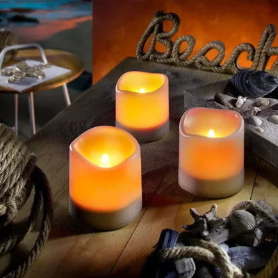 Produktbild von esotec LED-Solarkerzen 3er-Set Romantica Flackerlicht Solarlicht outdoor 102054