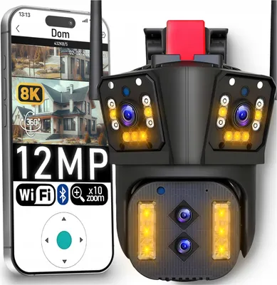 Produktbild von Aussen Kamera Ip Wifi Smart 16Mp 10X Zoom, Audio, Ip66, Schwarz
