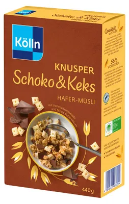 Image de Kölln muesli croustillant chocolat & biscuit, 440g