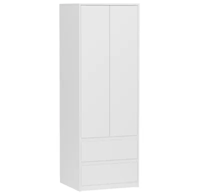 Obrázok produktu pre Šatníková skriňa 63 cm, 2 dvere, 2 zásuvky, FRAMIRE B-6, biela