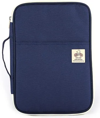Produktbild von PolkaHome® A4 Portfolio Organizer Mappe mit Reißverschluss, wasserdichte Dokumentenmappe mit Griffen für Reisen, Büro, Geschäft,