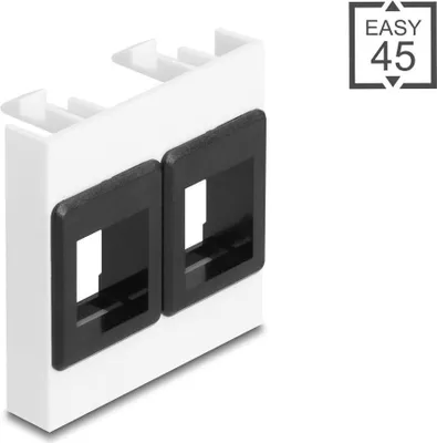 Obrázek produktu pro DeLOCK 81581, Zásuvný rám, Plast, Černá, Bílá, 45 mm, 45 mm, 17,5 mm