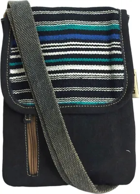 Produktbild von Sunsa Damen Handy Tasche, kleine Umhängetasche aus Canvas & gewebte Baumwolle. Vegane Crossover bag mit Streifen Design mit viele Fächern