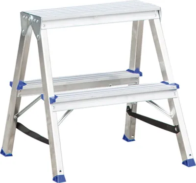 Produktbild von Stehleiter Aluleiter  Mod. KDSS - Stufenanzahl: 2 x 2, Höhe der obersten Stufen: 0,43 m