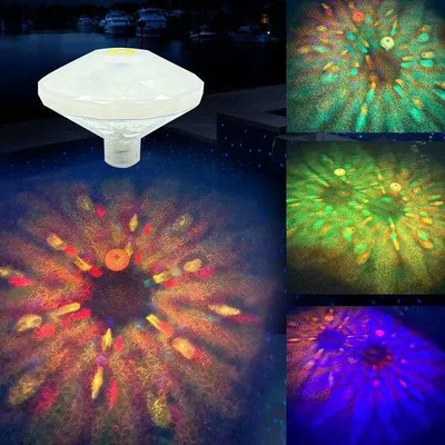 Produktbild von Unterwasser-LED-Licht, Schwimmbadbeleuchtung, 7-Stufen, geeignet für Schwimmbäder, Schwimmbadzubehör, Disco, Schwimmbadparty, Teichdekoration.