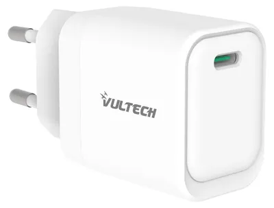 Image de Vultech CC33-1C Chargeur mural USB-C GaN 33W PD3.0 QC3.0 PPS Blanc