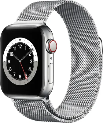 Produktbild von Apple Watch Series 6 40mm (A2375) Silver Stainless Milanaise Silver CEL Neu