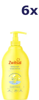Produktbild von 6x Zwitsal Wascreme – Pompje Zeepvrij 400 ml