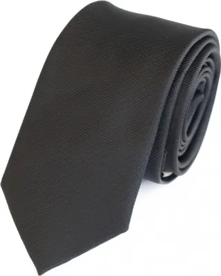 Produktbild von Fabio Farini - 2 Stück Einstecktücher & Herren Schlips in 6cm Schmal (6cm), Schwarz Gestreift