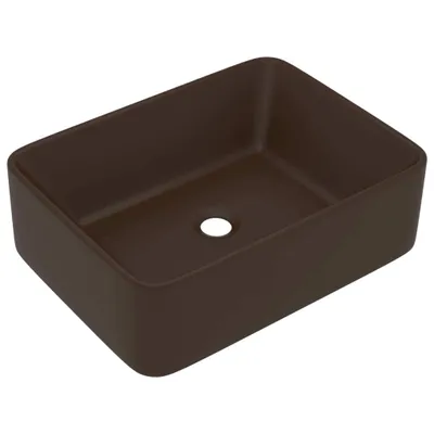 Immagine prodotto di vidaXL Lavabo marrone scuro opaco 41x30x12 cm in Vetroceramica