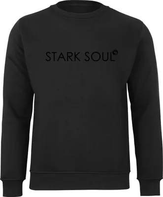 Produktbild von Sweatshirt "Ton-in-Ton" - French-Terry-Rundhals - Innen angerauht – Schwarz – XL