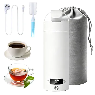 Mini-Reisewasserkocher 500 ml, 4 Temperaturstufen, 316 Edelstahl