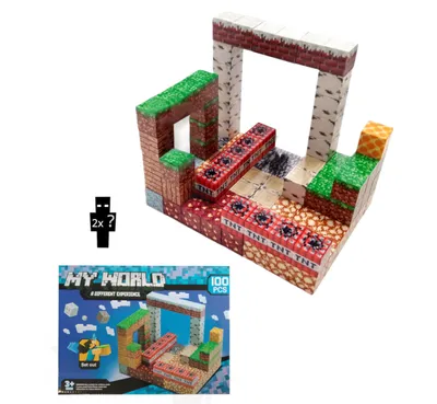 Produktbild von Minecraft Magnetisches Bauset TNT World, 100 Teile