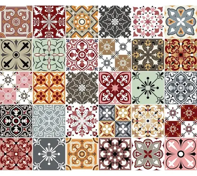 Obrázek produktu pro Samolepicí obkladové nálepky do kuchyně a koupelny – 30 cementových obkladových nálepek Farrah – 30 nálepek o rozměrech 20 x 20 cm