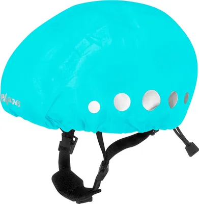 Zdjęcie produktu dla Pokrowiec na kask rowerowy Playshoes – pokrowiec przeciwdeszczowy dla dzieci, kolor turkusowy, rozmiar: M