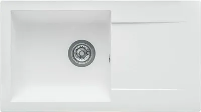 Image de STRADOUR Evier en EINNA, SMC WHITE UNI - 17, 1 bac, dimensions 78 * 43,5 cm, vidage manuel