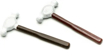 Produktbild von 2x Hammer Puppenhaus Miniblings Zubehör Puppe Haus Handwerker Werkzeug