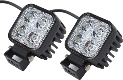 Produktbild von Greenmigo 2pcs 12W LED Scheinwerfer Flutlicht Rückfahrscheinwerfer IP67 Wasserdicht Arbeitsscheinwerfer 12V 24V