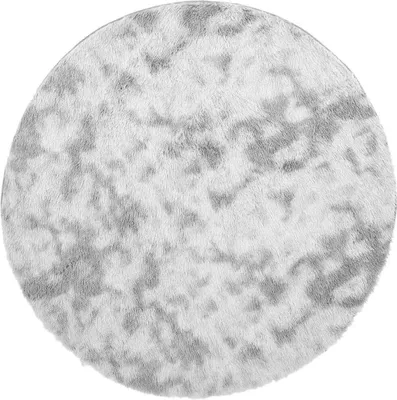 Produktbild von Teppich Shaggy Hochflor NAVARRA Hellgrau 120x120 cm Polyester