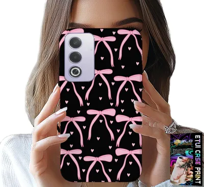 Obrázek produktu pro Pouzdro pro Oppo A80 5G - černé a růžové stuhy