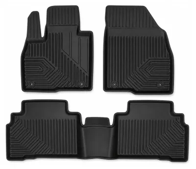 Image de Tapis avant en caoutchouc + tunnel pour Jetour Dashing 2025- (SUV) – 3 pièces, noirs, sur mesure