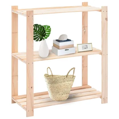 Produktbild von vidaXL Lagerregale 3 Böden 10 Stk. 80x38x90cm Massivholz Kiefer 150kg