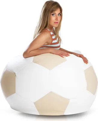 Produktbild von Ecopuf, Sitzkissen Fußball L, Farbe: Beige