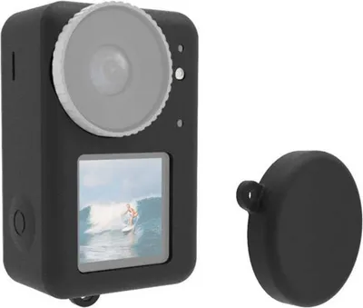 Produktbild von Puluz Silikonhülle für Dji Osmo Action 4/3 mit Objektivschutz (Schwarz)