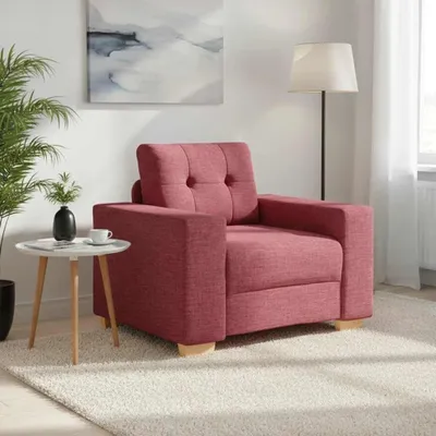 Obrázok produktu pre Sedacia pohovka v bordovej farbe, rozmer 100x78x80 cm, poťah z látky, hmotnosť 16,6 kg