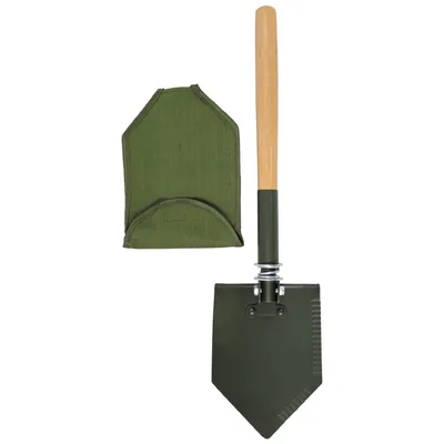Produktbild von MFH Feldklappspaten mit Holzhandgriff, 61cm