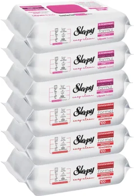 Produktbild von Sleepy Feuchttücher 3x Rot + 3x Pink