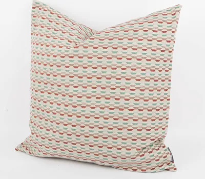 Produktbild von Kissenhülle Mira Hexagon beige rot türkis in div. Größen Größe 70x70cm (HxB) 70x70cm (HxB) Größe