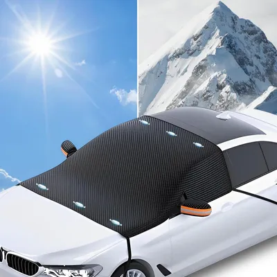 Immagine prodotto di Copertura universale per parabrezza auto, protezione UV, copertura per tutte le stagioni, colore nero