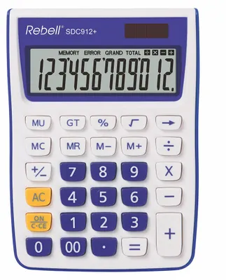 Produktbild von Rebell SDC912 - Desktop - Einfacher Taschenrechner - 12 Ziffern - 1 Zeilen - Batterie/Solar - Violett