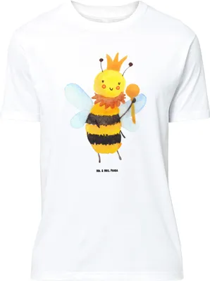 Produktbild von Mr. & Mrs. Panda T-Shirt Biene König - Weiß - Geschenk, mit Spruch, Tshirt, S, Design, Jersey-Shirt