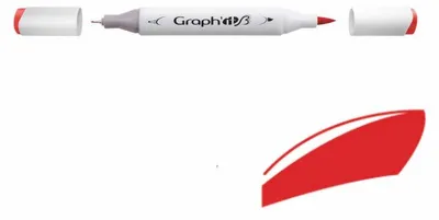 Obrázek produktu pro Lihová fixa GRAPH'IT oboustranná Brush & Chisel, Tomato