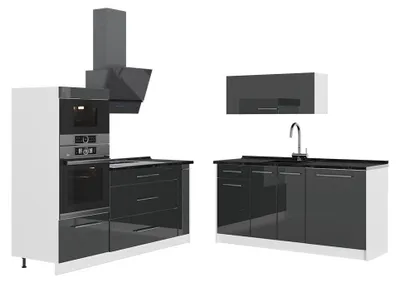 Imagen del producto de Cocina Vicco Fame-Line Antracita alto brillo/Blanco 340 cm, ET Antracita, Model 63725