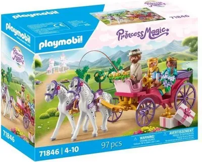 Produktbild von PLAYMOBIL Kutsche mit Prinzenpaar und Kutscher, Serie 71846, Märchenspielzeug