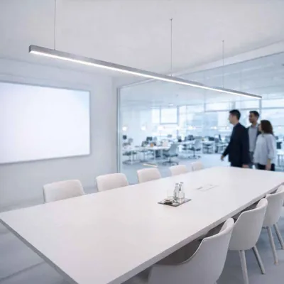 Produktbild von s.luce Oris LED-Linienlampe Büro-Pendellampe XL nach Maß 4000K Schwarz 400cm mit Fernbedienung Rechteckig