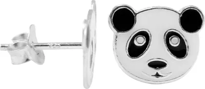 Produktbild von Ohrstecker Pandabärkopf 925 Sterling Silber