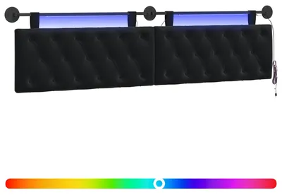 Produktbild von Hängendes Kopfteil Mit LED Licht Schwarz Samt