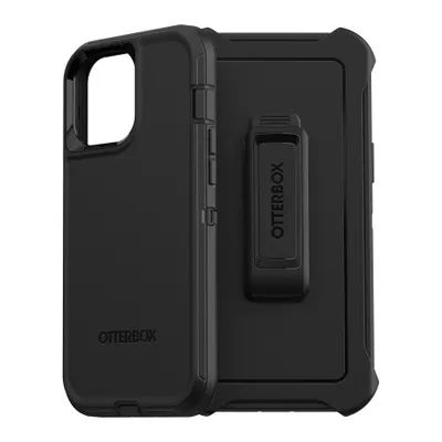 Produktbild von OtterBox Defender Robust Tasche (Halfter) Apple iPhone 13 Pro Max, iPhone 12 Pro Max Smartphone - Schwarz - Sturzsicher, Schmutzbeständiger Anschluss, Staubbeständiger Anschluss, Fusselbeständiger Anschluss, Abriebfest, Schmutzabweisend, Stoßfest - Gürtelclip