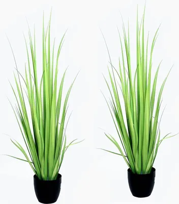 Produktbild von Kunstgras im Topf 153cm grün 2 Dekopflanzen Dekogras Ziergras Gräser Gras