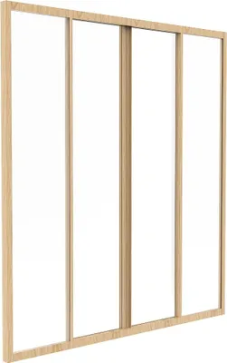 Produktbild von Pulverbeschichtetes Aluminium verglaste Wand natürliches Licht 120 x 130 cm - RAVENA