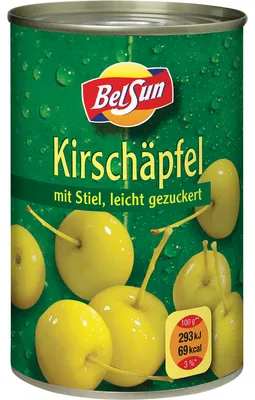 Produktbild von Steinhaus Baby Kirsch Äpfel mit Stiel leicht gezuckert 425ml