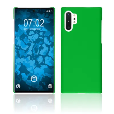 Produktbild von PhoneNatic Case kompatibel mit Samsung Galaxy Note 10+ - Hülle grün gummiert Hard-case Cover